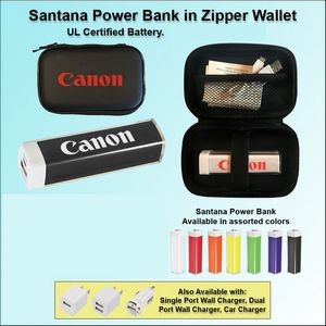 Santana Power Bank in Zipper Wallet - 2800 mAh