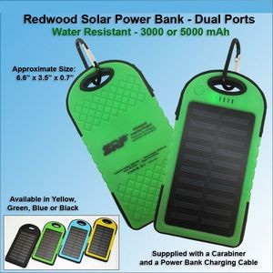 Redwood Solar Power Bank 3000 mAh - Green