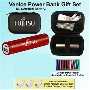 Venice Power Bank Gift Set in Zipper Wallet 2000 mAh