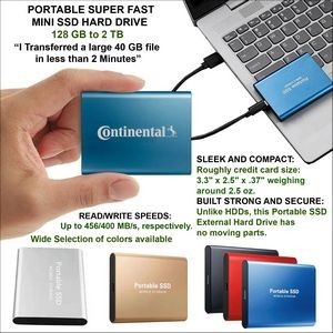 Portable Super Fast Mini SSD Hard Drive 1GB