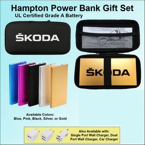 Hampton Dual Port Power Bank Gift Set in Zipper Wallet 10000 mAh
