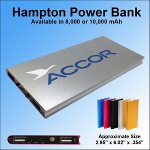 Hampton Power Bank with LED Light 8000 mAh