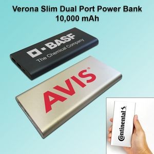 Verona Slim Dual Port Power Bank 10,000 mAh