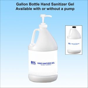 Gallon Bottle Hand Sanitizer Gel (80% Alcohol) EPA FDA, with or without a Pump. USA Made