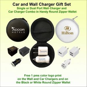 Car and Wall Charger Gift Set Combo