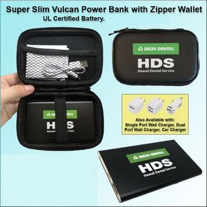 4000mAh Super Slim Vulcan Power Bank w/Zipper Wallet Gift Set