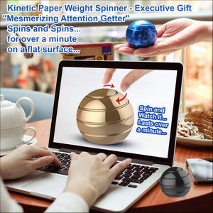 Kinetic Spinning Paperweight - "The Ultimate Executive Toy"