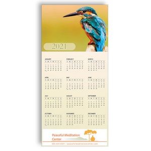 Z-Fold Personalized Greeting Calendar - Colorful Bird
