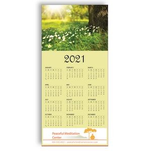 Z-Fold Personalized Greeting Calendar - Summer Flowers