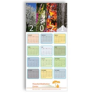 Z-Fold Personalized Greeting Calendar - Four Seasons Pictures