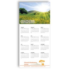 Z-Fold Personalized Greeting Calendar - Sunny Spring Meadow