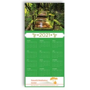Z-Fold Personalized Greeting Calendar - Mossy Bridge