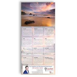 Z-Fold Personalized Greeting Calendar - Ocean View