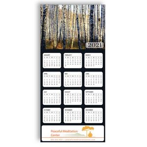 Z-Fold Personalized Greeting Calendar - Aspen Trees