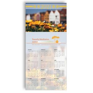 Z-Fold Personalized Greeting Calendar - Daisy Houses