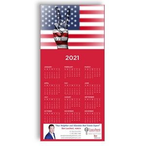 Z-Fold Personalized Greeting Calendar - American Peace