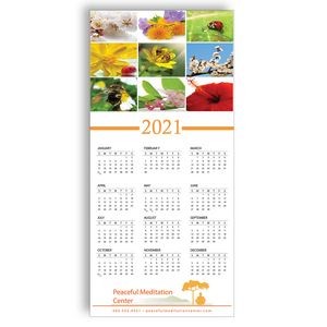 Z-Fold Personalized Greeting Calendar - Spring Collage