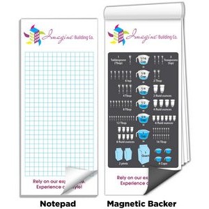 3 1/2" x 8" Full-Color Magnetic Notepads - Kitchen Measurements