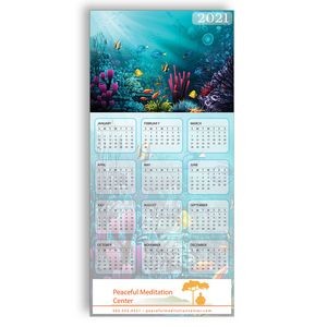 Z-Fold Personalized Greeting Calendar - Pretty Fish