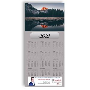 Z-Fold Personalized Greeting Calendar - Mountain Scene