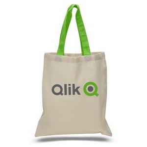 Tote with Lime Green Colored Handles (Printed)