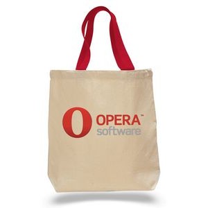 Promo Canvas Tote with Red Colored Handles (Printed)