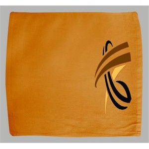 Terry Rally Towel Hemmed 15"X15" - Orange (CLOSEOUT COLOR)
