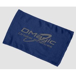Budget Rally Terry Towel Hemmed 11x18 - Navy (Imprinted)