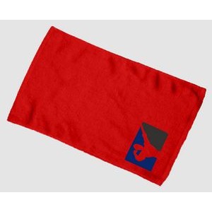 Budget Rally Terry Towel Hemmed 11x18 - Red (Imprinted)