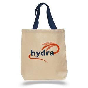 Promo Canvas Tote with Navy Colored Handles (Printed)