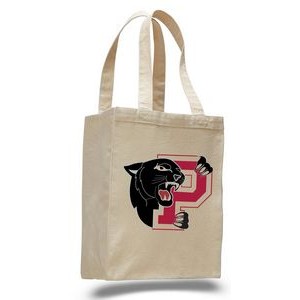 Natural Canvas Shopping Tote with Gusset--1-Color Imprint