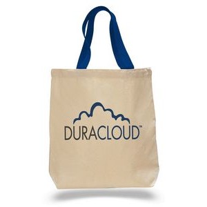 Promo Canvas Tote with Royal Colored Handles (Printed)