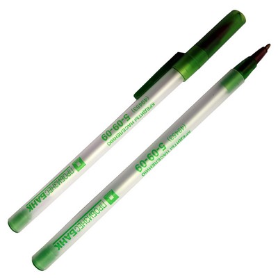 Simple Cap Off Pen - Frost Clear/Green