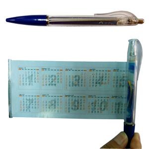 Custom Ballpoint Banner Pen - Clear/Blue