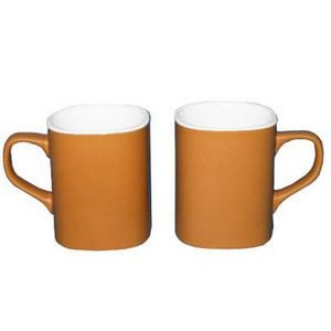 Color glazed outside ceramic mug