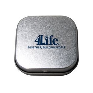 Square Hinged Mint Tin Pocket Size - Empty Email for fill options and pricing.