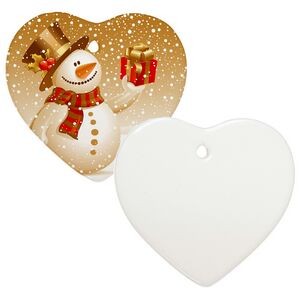 3" Christmas Ornament w/ Hole (Heart)