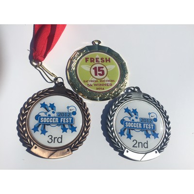 Medal with Full Color Domed Label