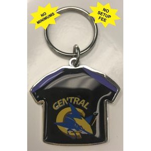 Keychain Shaped Like a Jersey with Full Color Domed Logo