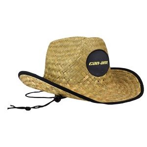 MOQ 25pcs Domestic Western Cowboy Straw Hat With Custom Patch