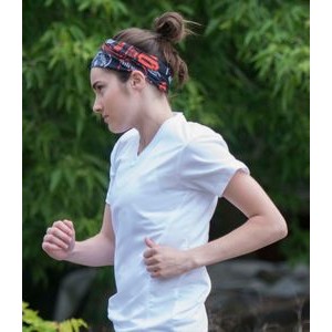 Women'S V Neck Running Shirt Short Sleeves With Full Color Imprint