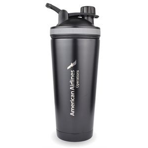 Shaker Bottle 24oz Double Wall Insulated Stainless Steel
