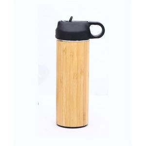 Bamboo Stainless Steel Tumbler Bottle 12 Oz