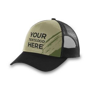 Low Profile Trucker Hat Domestic - Camo Smear
