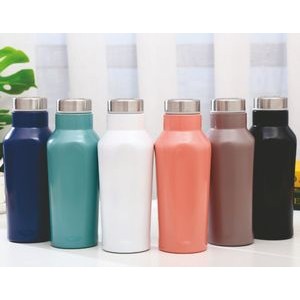 Double Walled Indented Stainless Steel Water Bottle