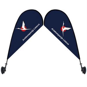 Mini Teardrop Flag - Double Sided Suction Cup(50pcs)