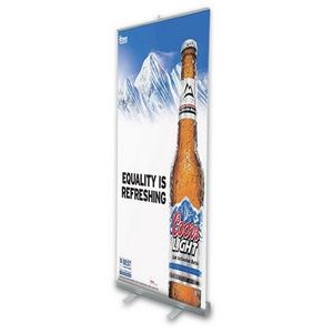 Pop-Up/Roll-Up Retractable Banner w/Stand (33"x79")