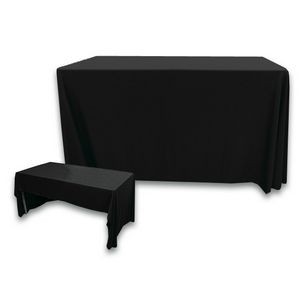 4' Premium PolyKnit™ Blank 3 Sided Open Back Throw Style Table Cover (48"x24"x29")
