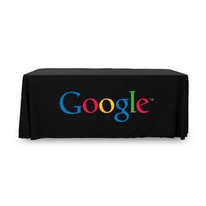 6' Premium PolyKnit™ Throw Style Table Cover w/Full Color Logo (72"x30"x29")