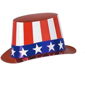 Foil Patriotic Hi-Hat - 150 Count, Red, White, Blue (Case of 25)